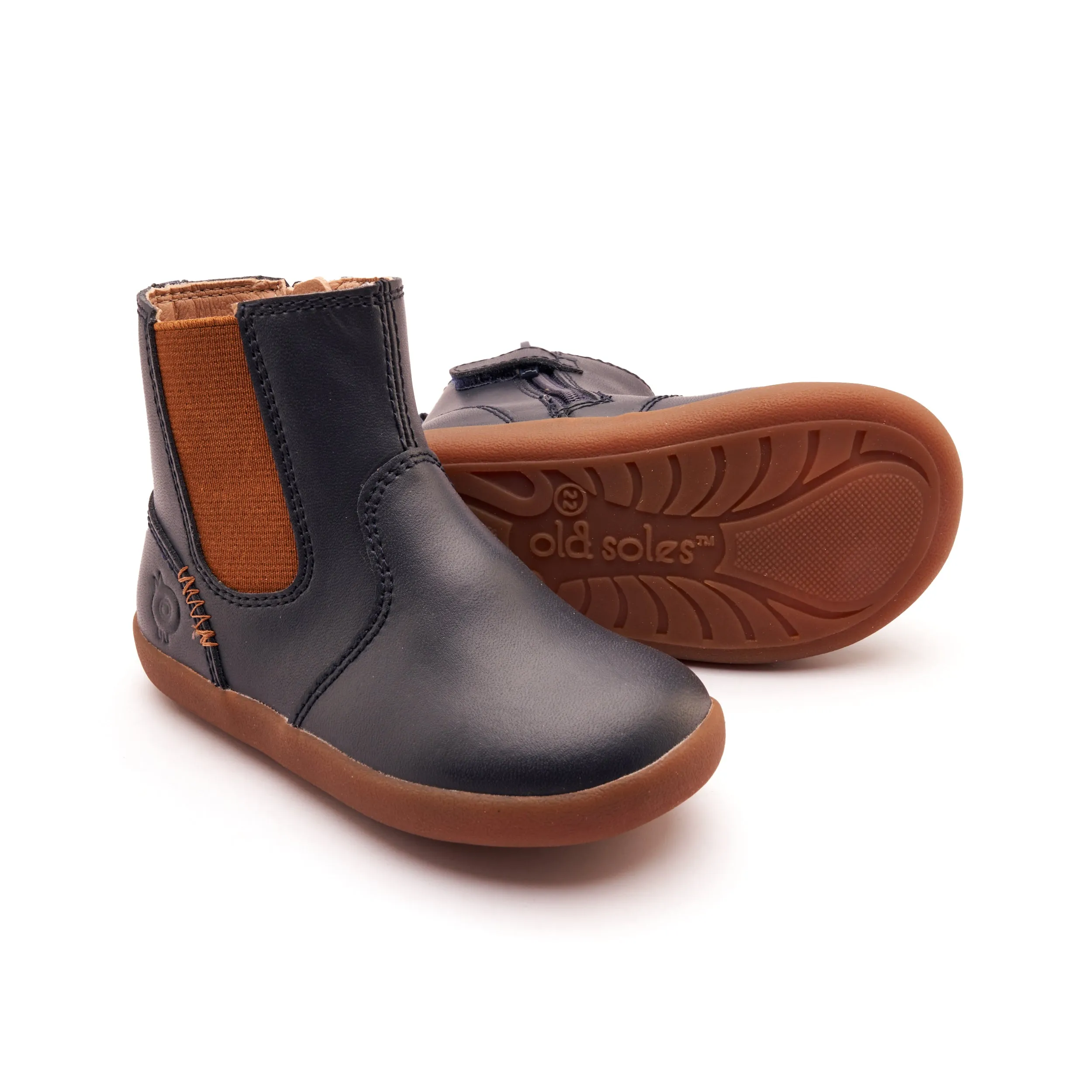 Old Soles Boy's and Girl's Ziggy Boot Boots - Navy Trendy Footwear Sturdy