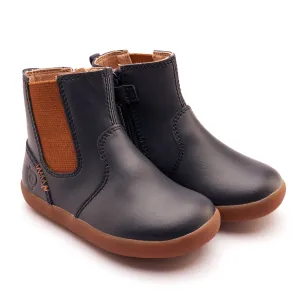 Climate Friendly Mid Top Old Soles Boy's and Girl's Ziggy Boot Boots - Navy