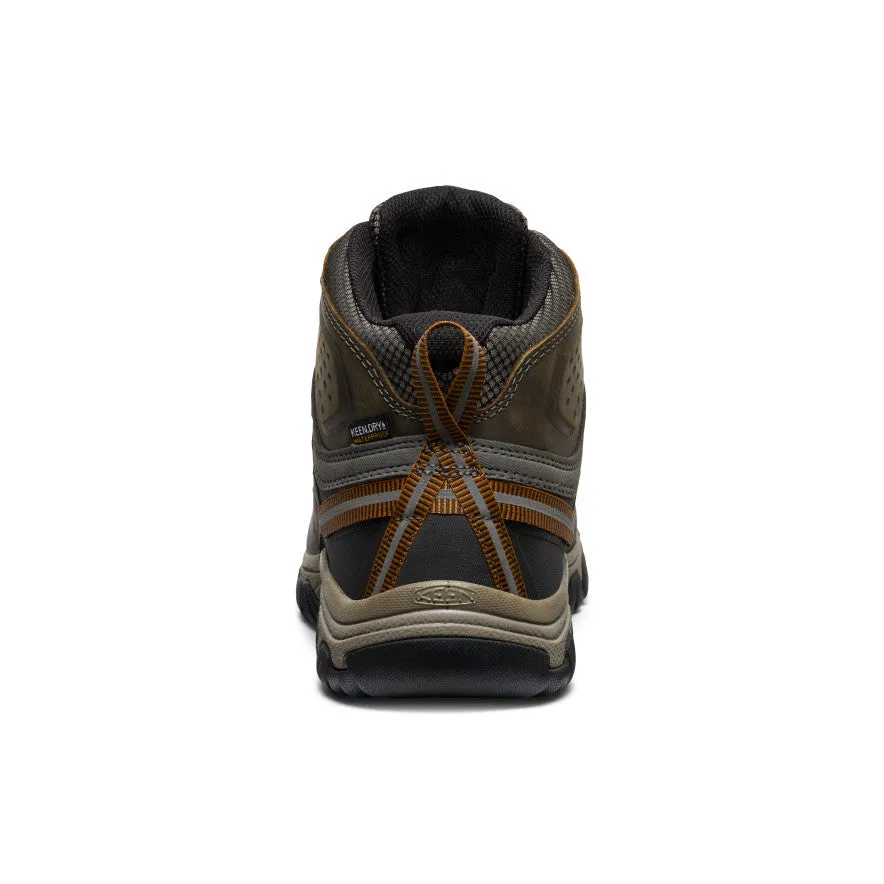 Men's Targhee III Waterproof Mid Wide  |  Black Olive/Golden Brown Comfort arch Chukka Silhouette