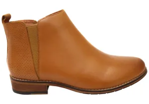 Florsheim Womens Comfortable Leather Mel Plain Toe Zip Boots Warm Interior