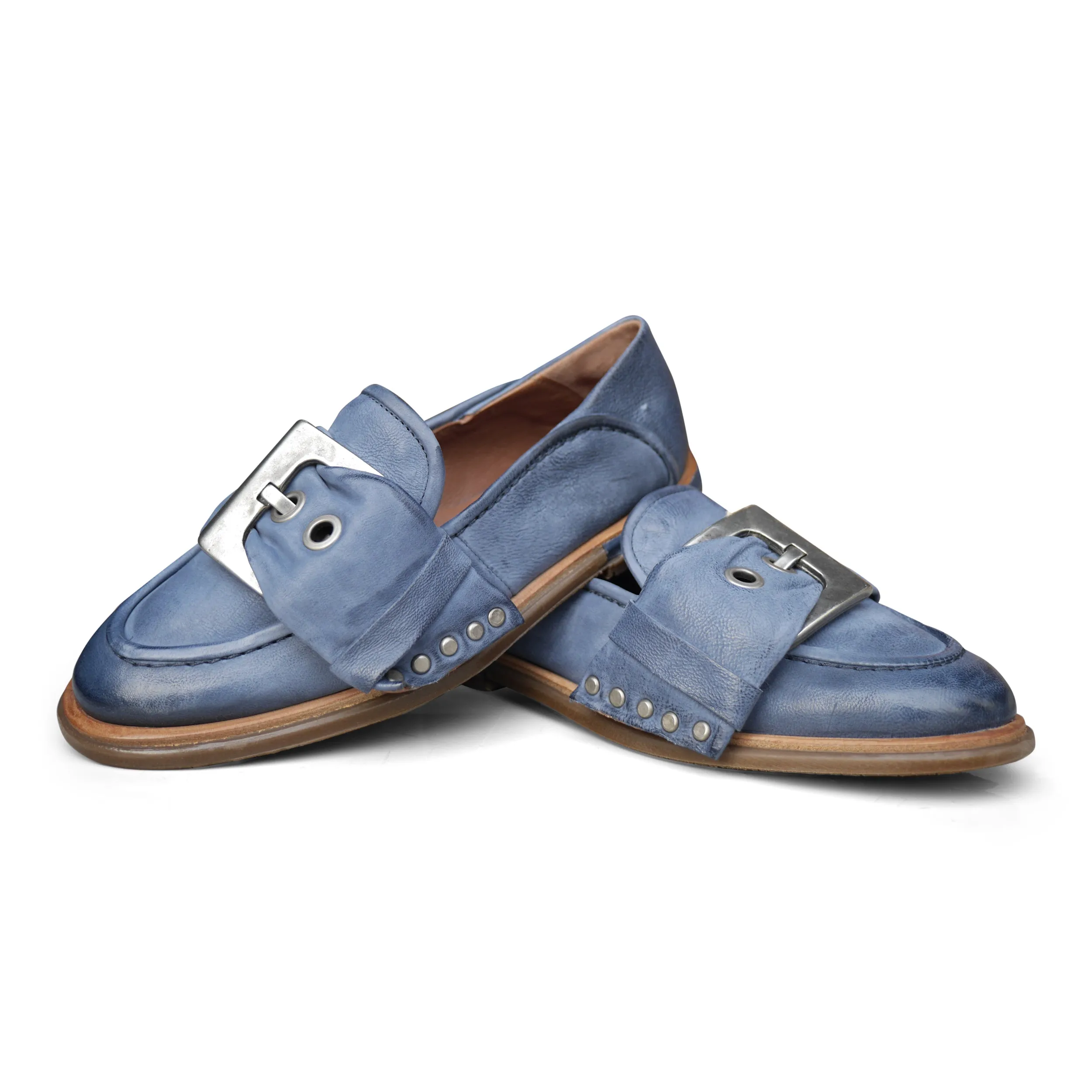 Morning Pace Night Pace A74105 - Blue Buckled Loafer