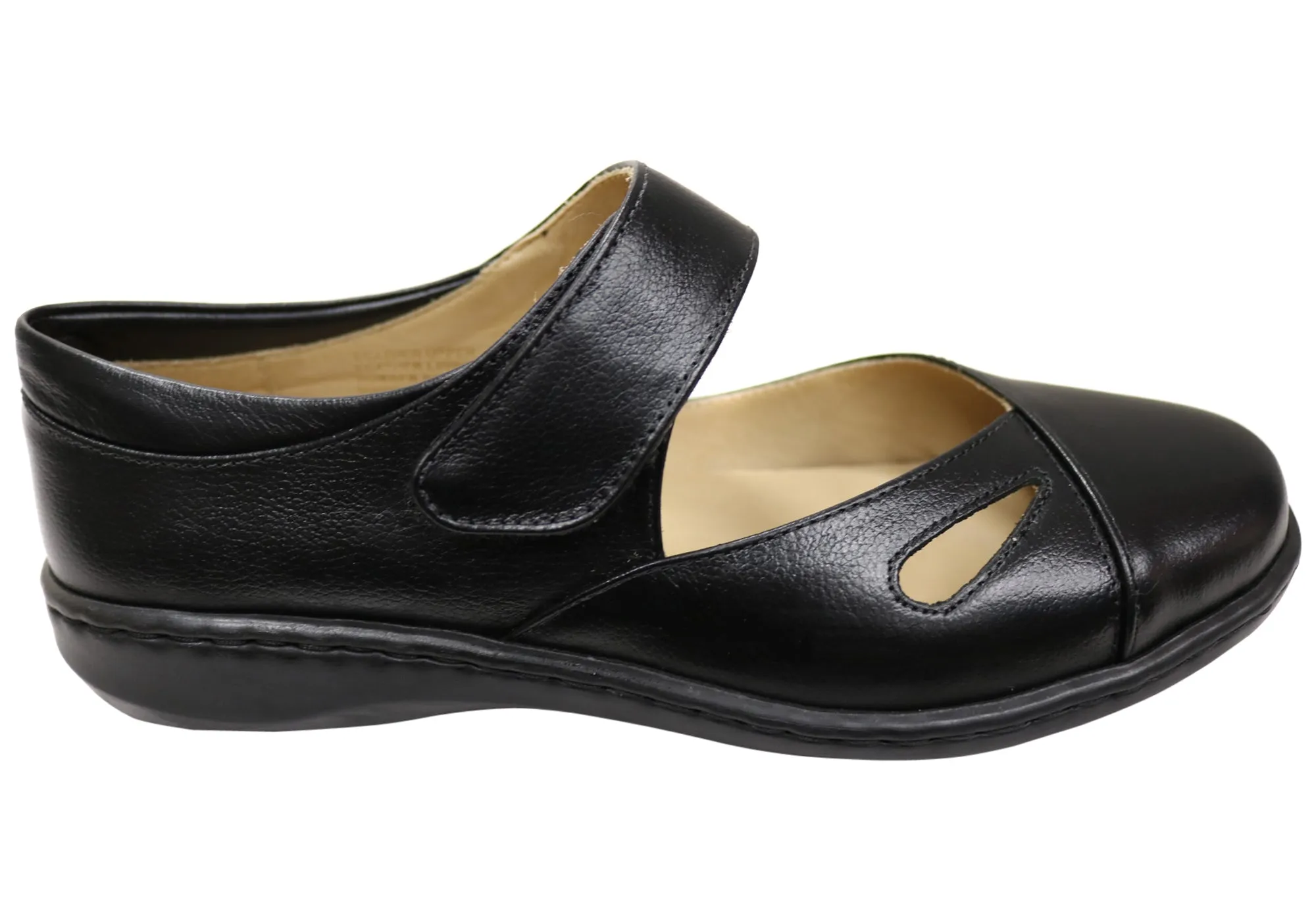 Fur Trim Cool Tone Opananken Paula Womens Comfortable Brazilian Leather Mary Jane Shoes
