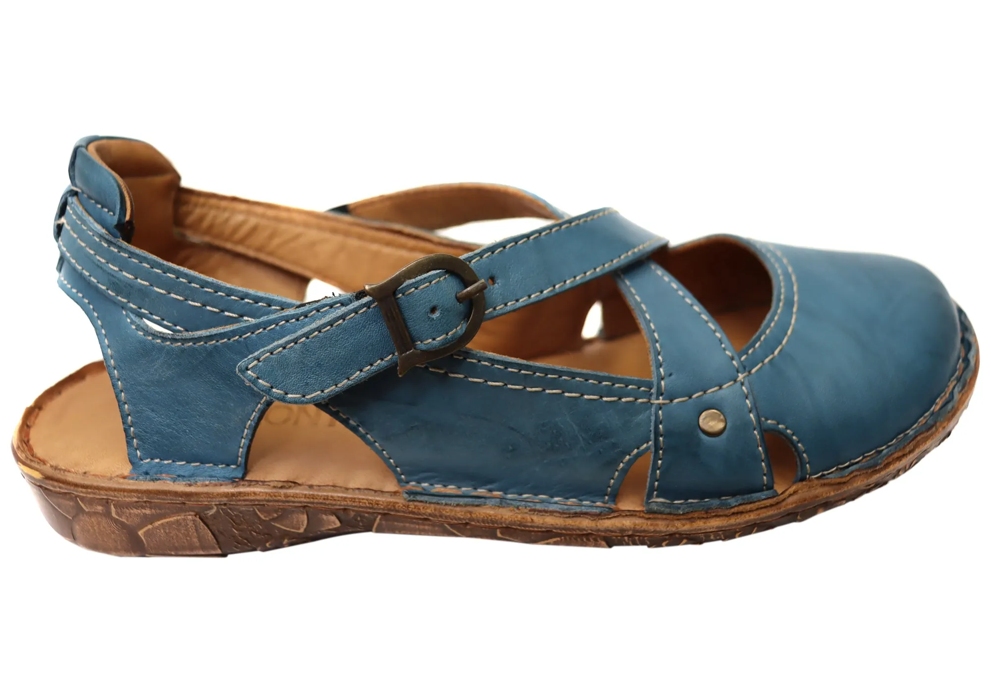 Orizonte Yona Womens European Comfortable Leather Shoes Cotton Base Harbor Mood