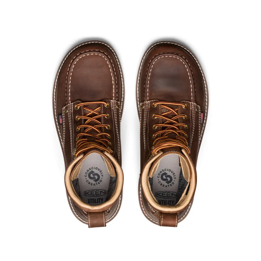 Men's Liberty 8" Waterproof Boot (Carbon Toe)  |  Chestnut/Gum Rugged Built Work Commute