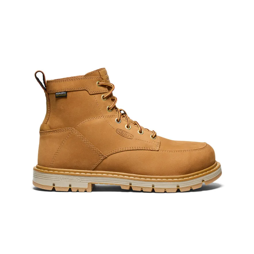 Walk Easy Reinforced Form Weekend Wanderer Men's San Jose 6" Waterproof 90?? Heel Boot (Aluminum Toe)  |  Bistre/Gum