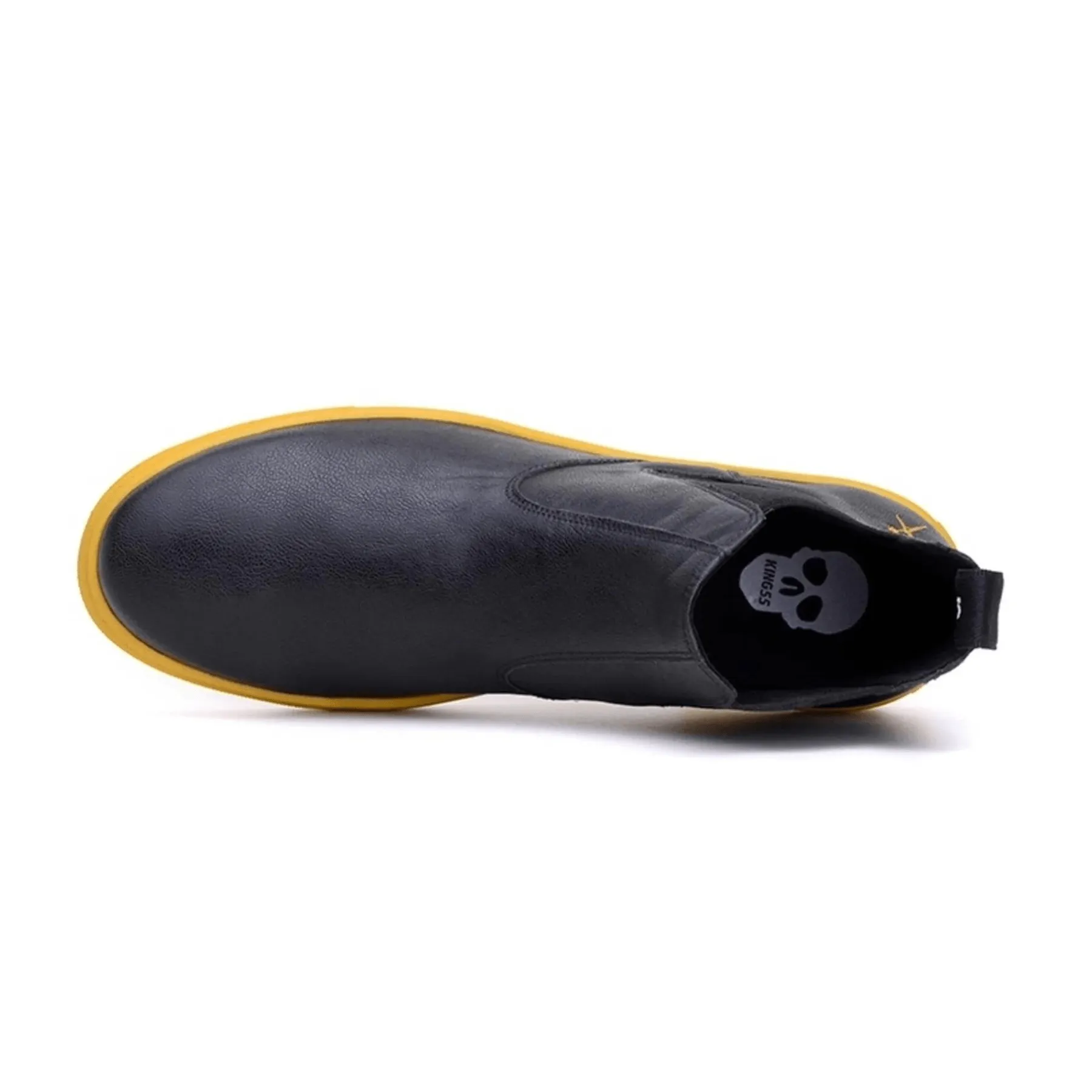 Timeless Design 'Tokio' chelsea boot by King 55 - black with yellow outsole