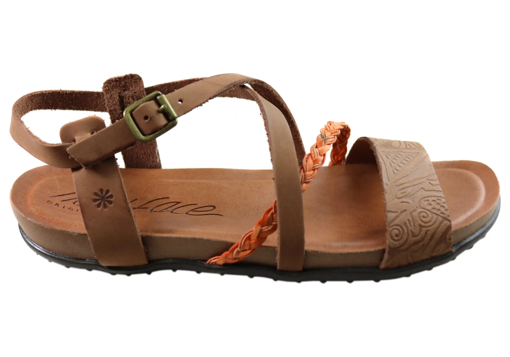Narrow Fit New Face Laurina Womens Comfortable Leather Sandals Made In Brazil