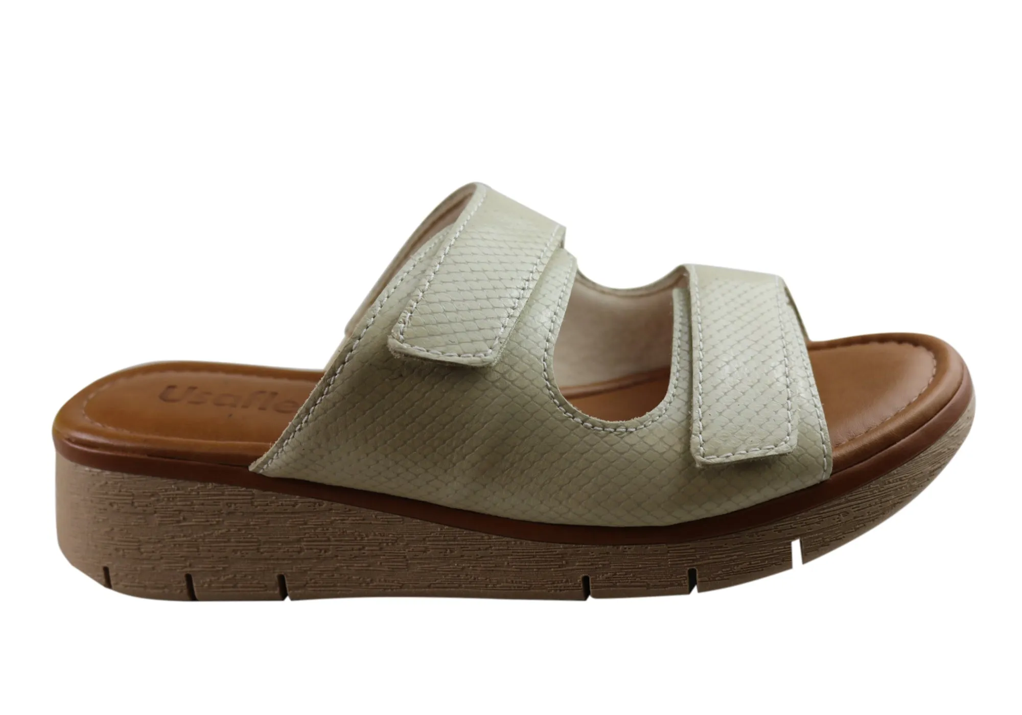 Rope Knot Standing Comfort Usaflex Brooke Womens Comfort Leather Slides Sandals Made In Brazil