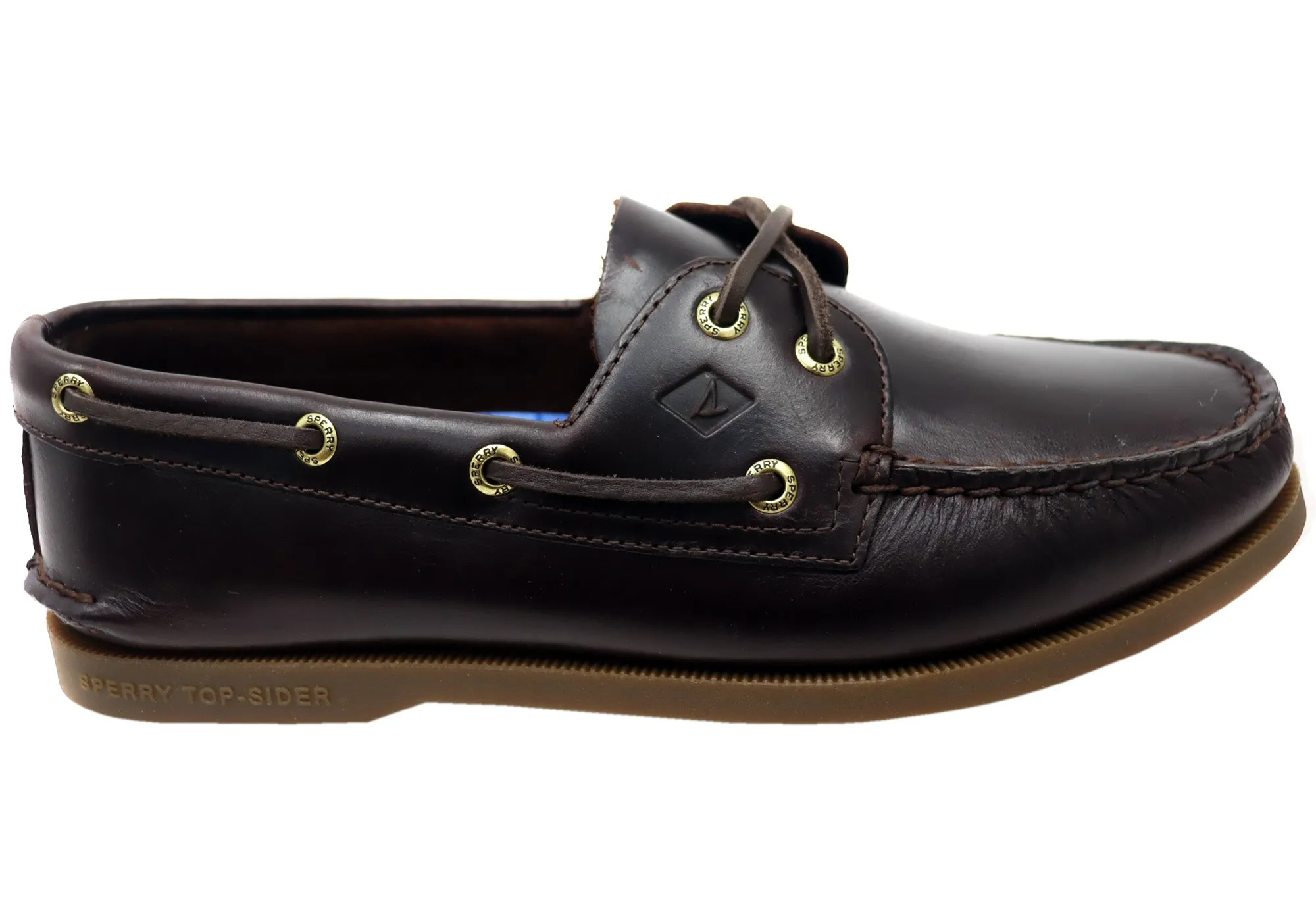 CanvasMaterial Sperry Mens A/0 2 Eye Leather Lace Up Comfortable Wide Fit Boat Shoes