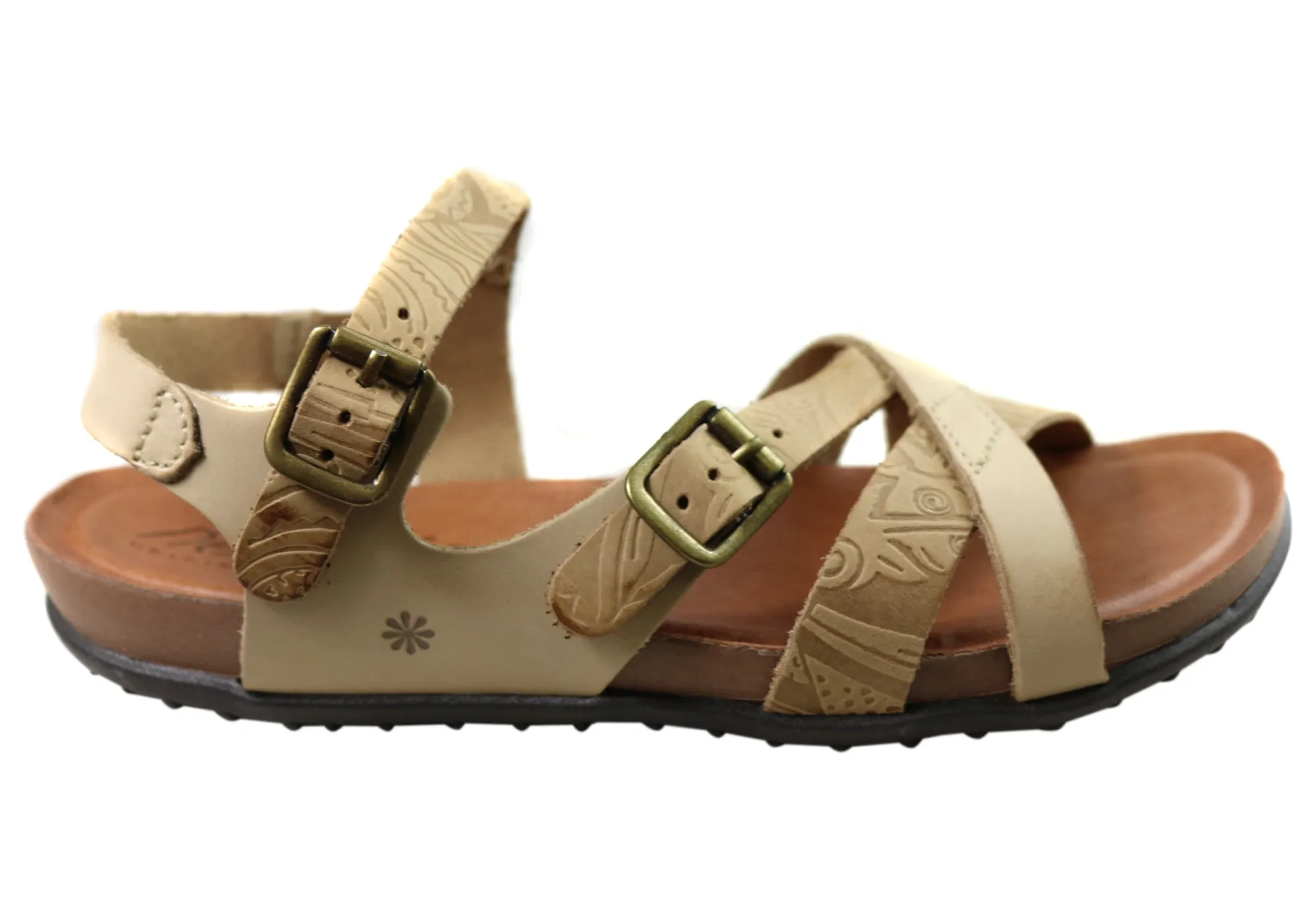 New Face Island Womens Comfortable Leather Sandals Made In Brazil Free Step