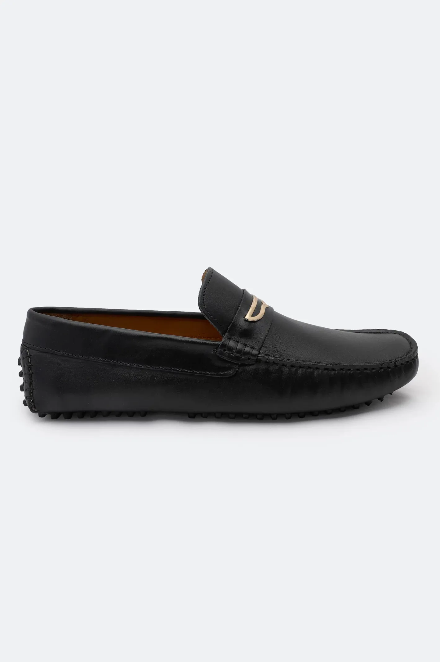 Stain Resistant Black Casual Moccasins Shoes