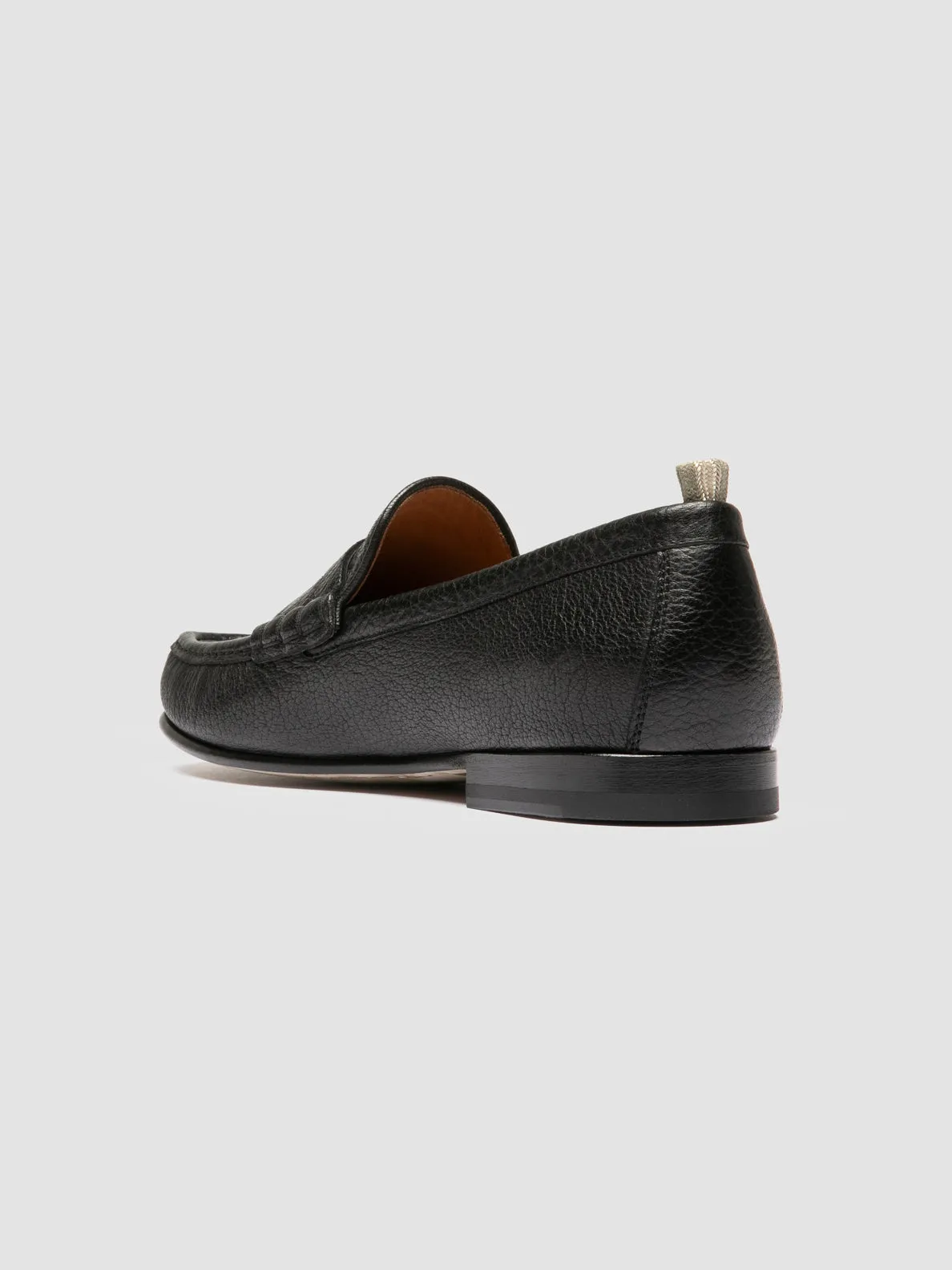 BALFRON 002 - Black Leather Penny Loafer Comfort sole Seasonless Style