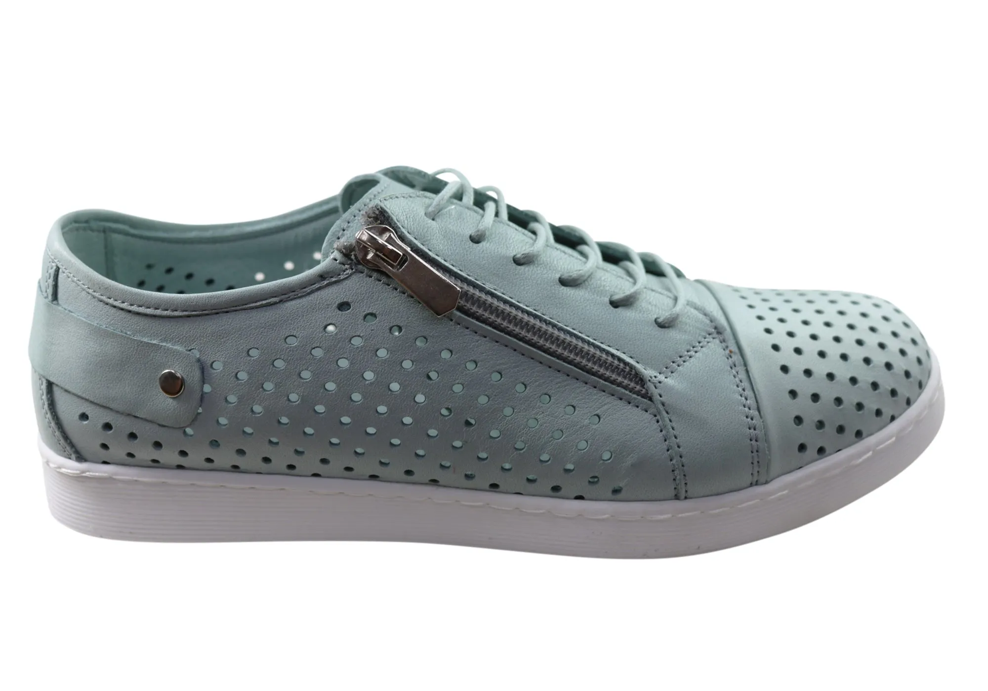 Cabello Comfort EG17 Womens European Leather Comfortable Shoes Stretch Fabric Work Commute Clear Glow