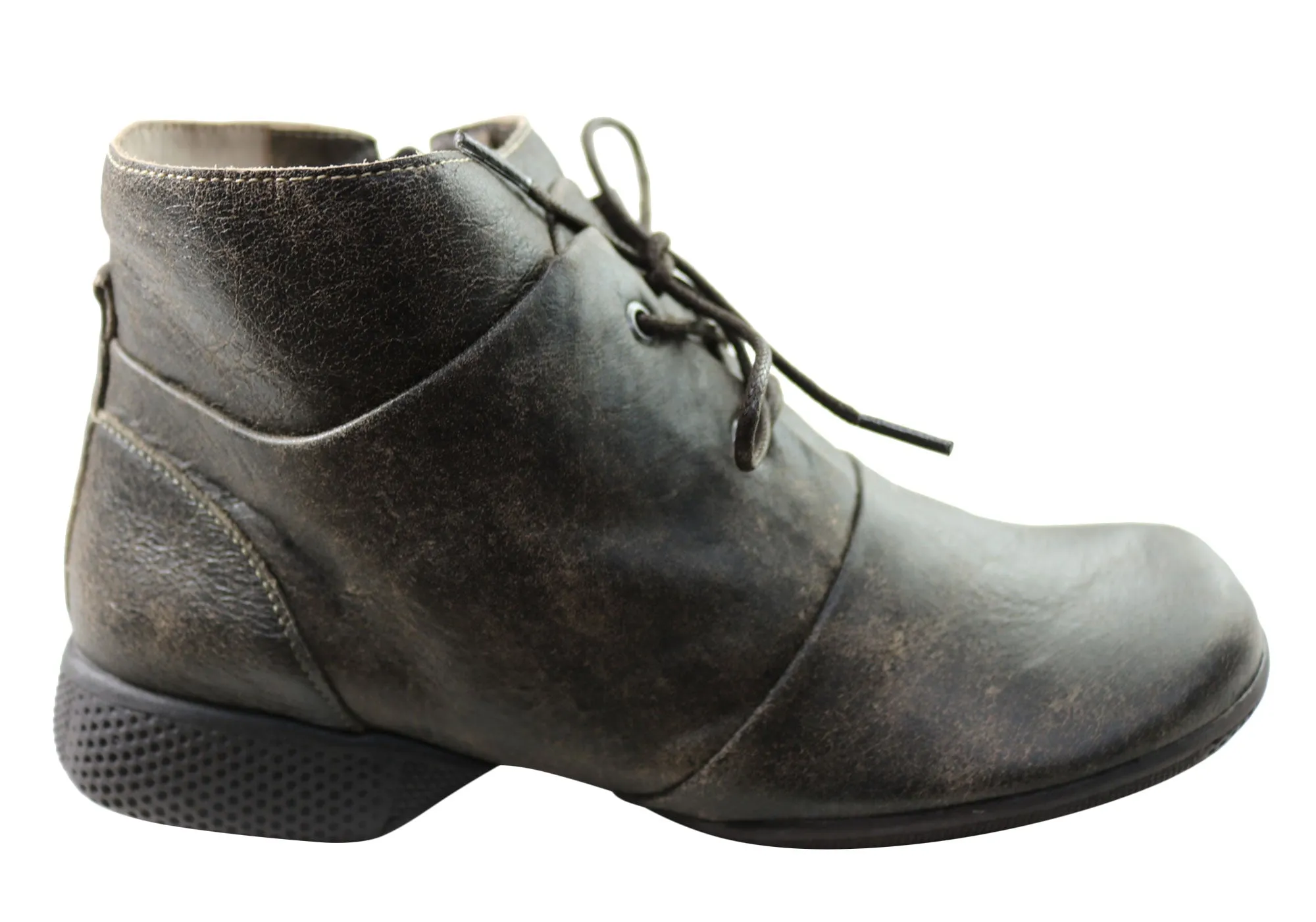 J Gean Angie Womens Comfortable Leather Ankle Boots Made In Brazil Slip Resistant Urban Commute