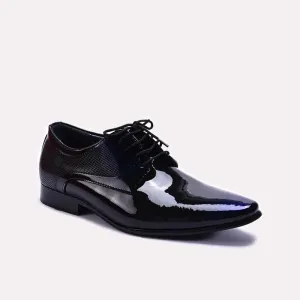 Black Lustrous Derby Dress Shoes 0111279 Classic Style
