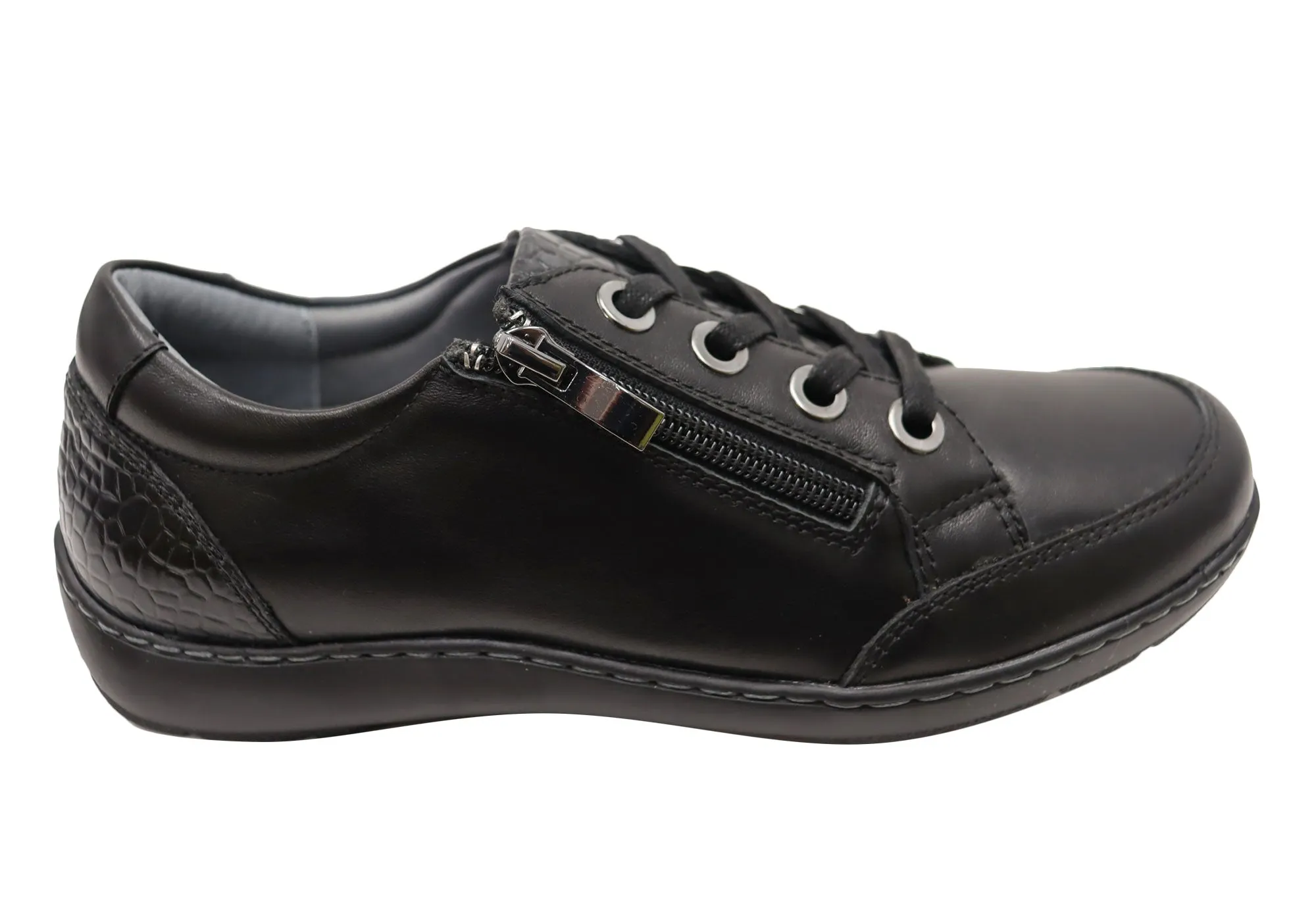 Scholl Orthaheel Wombat Womens Supportive Leather Comfort Shoes Calm Mood