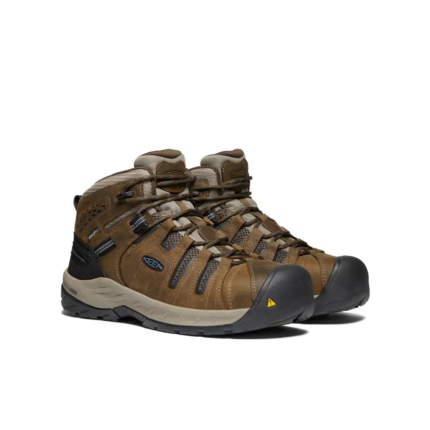 sports Men's Flint II Waterproof Boot (Steel Toe)  |  Cascade Brown/Orion Blue