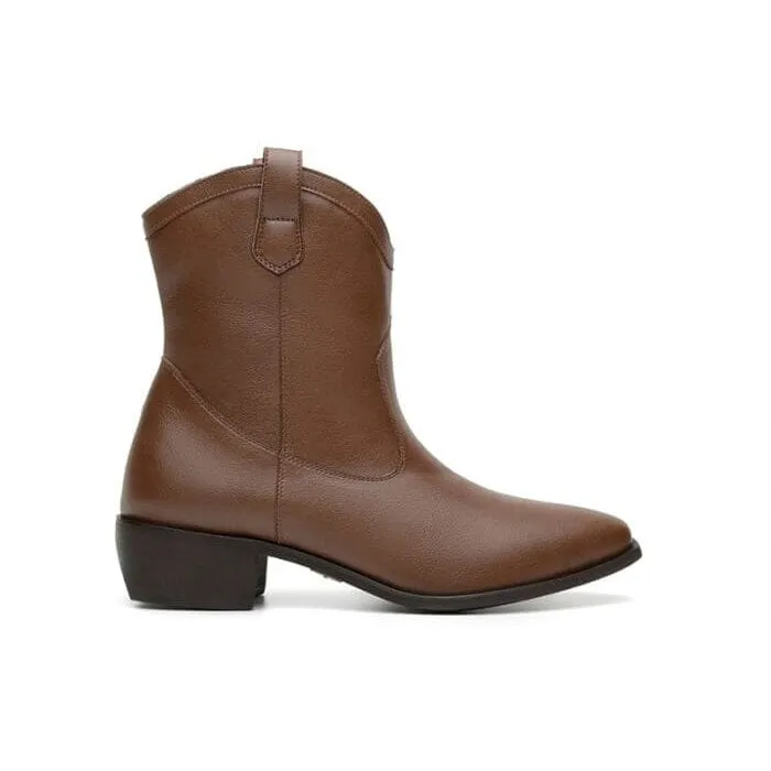 'Valentina' women's western boot by Ahimsa - cognac Premium Support