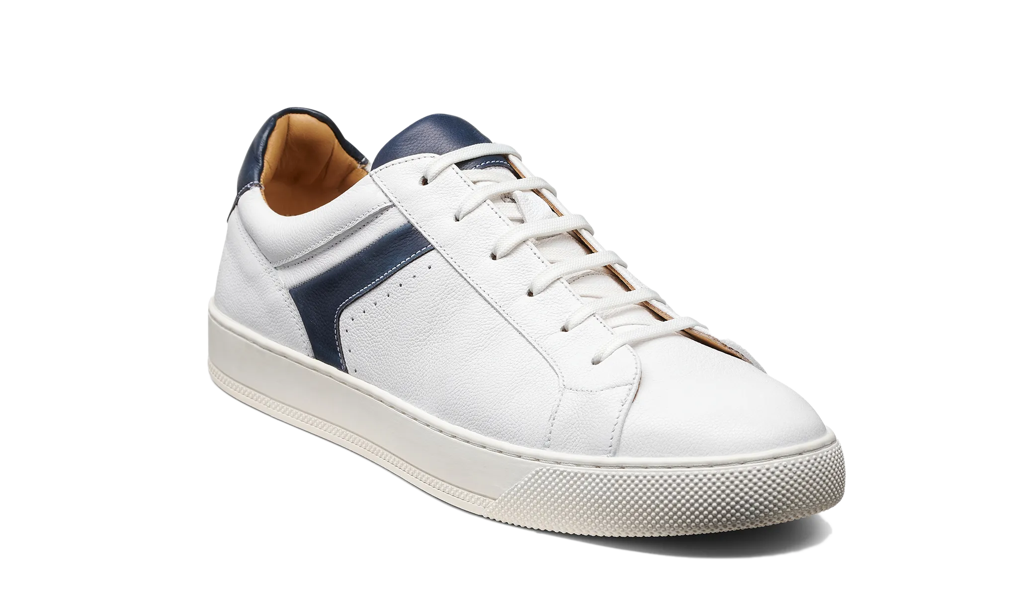 Skylar - White Navy Structured shock absorption Fashion Step