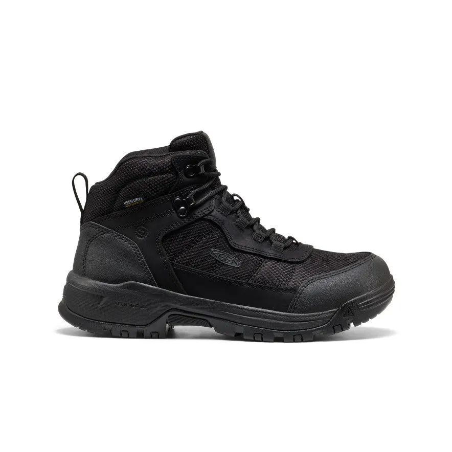 Men's Skokie Waterproof Work Boot (Soft Toe)  |  Black/Black Trail grip