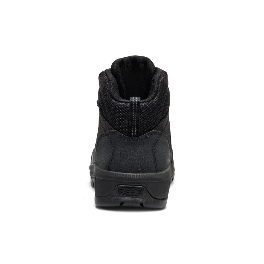 Durable Shell Adventure Journey Men's Skokie Waterproof Work Boot (Soft Toe)  |  Black/Black