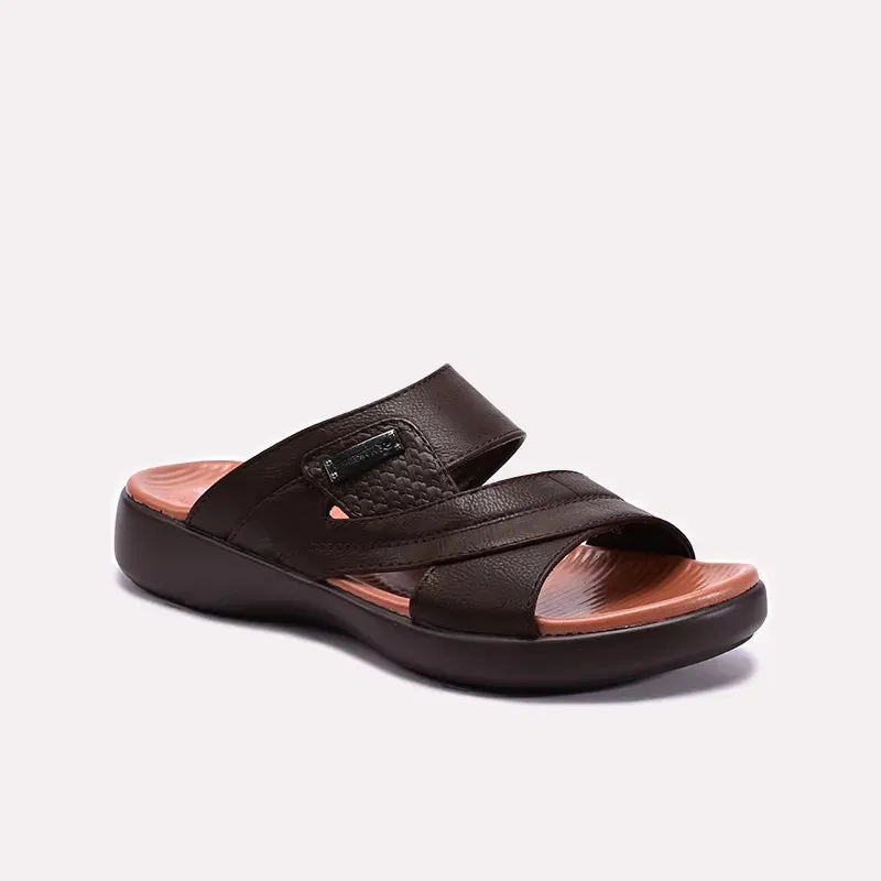 Stable Structure Brown Mens Casual Slippers 0151160