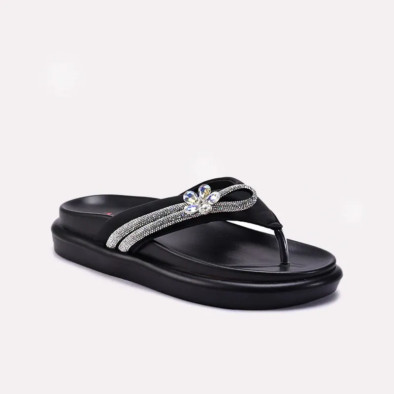 Womens Black Comfy Flip Flops 0413407 Anti Odor Comfy Sandals