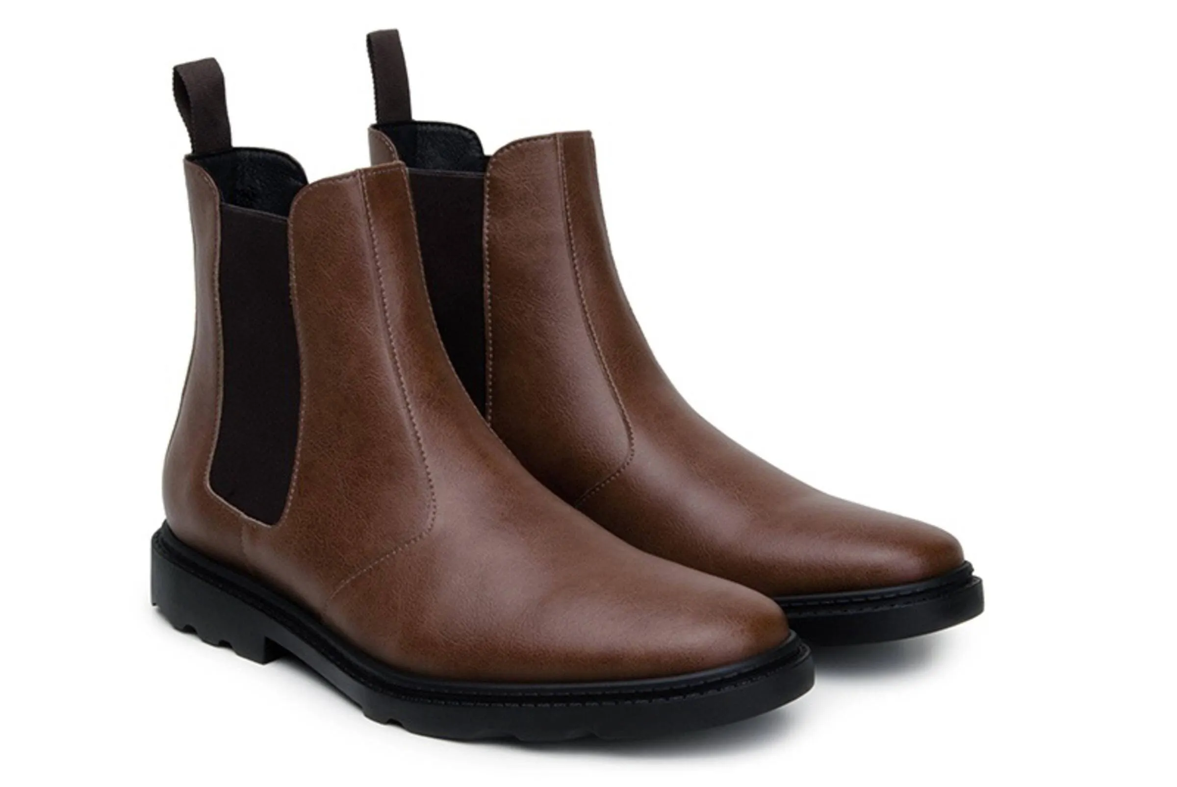 BreathableMesh 'Work Chelsea' Unisex Chelsea vegan boots by Ahimsa - cognac