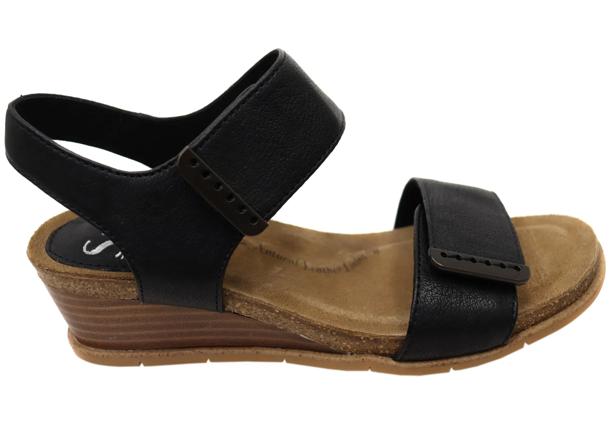 Sandal Add Ons Sofft Verdi II Womens Leather Wedge Sandals With Comfort Footbed