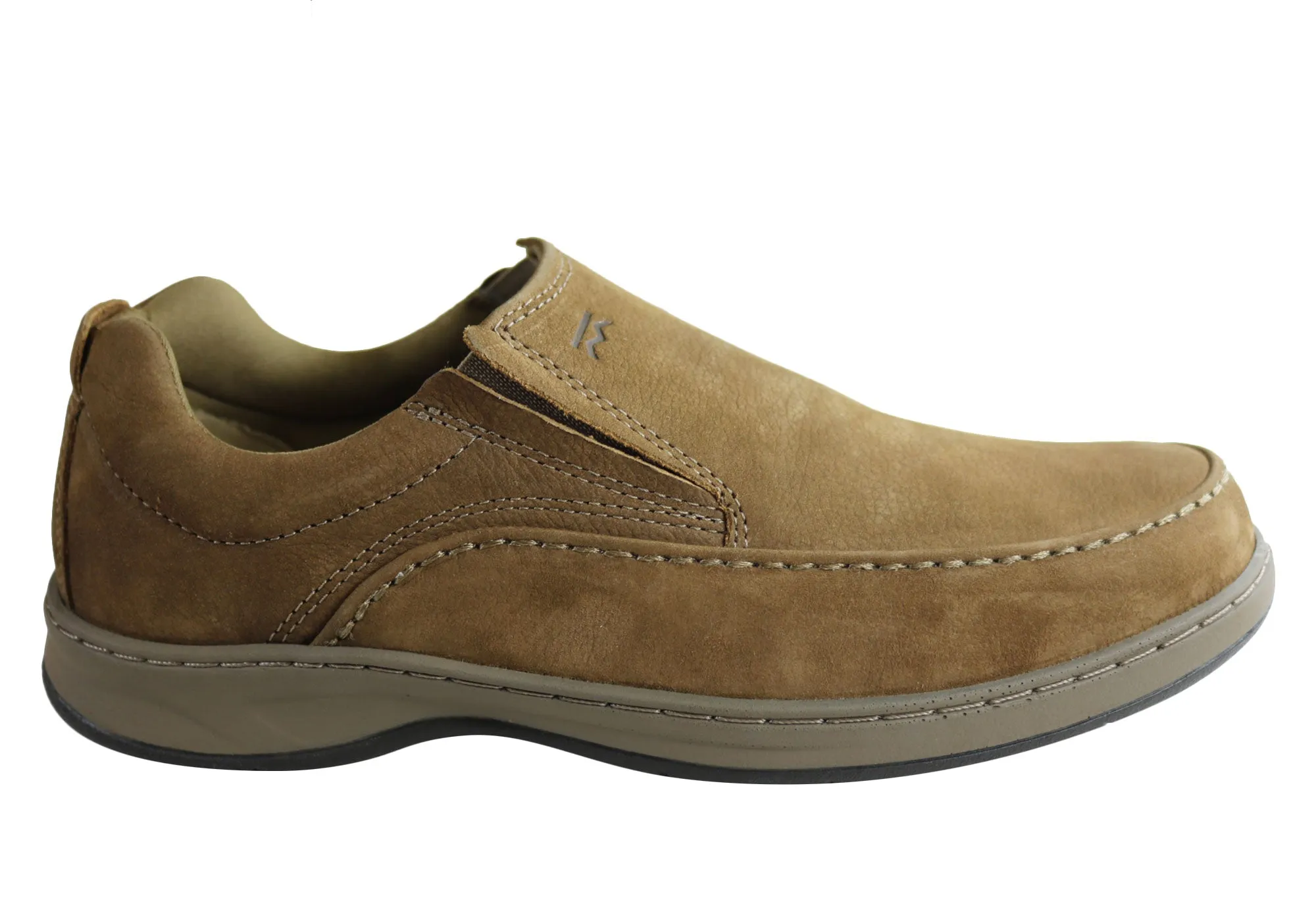 Antibacterial Bradok Mens Classic Slip On Comfortable Leather Shoes Made In Brazil