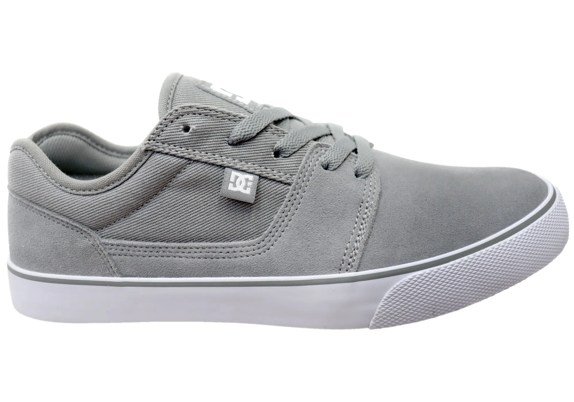 Dog Hike Active feel DC Shoes Mens Comfortable Tonik Leather Lace Up Shoes Grey Grey White