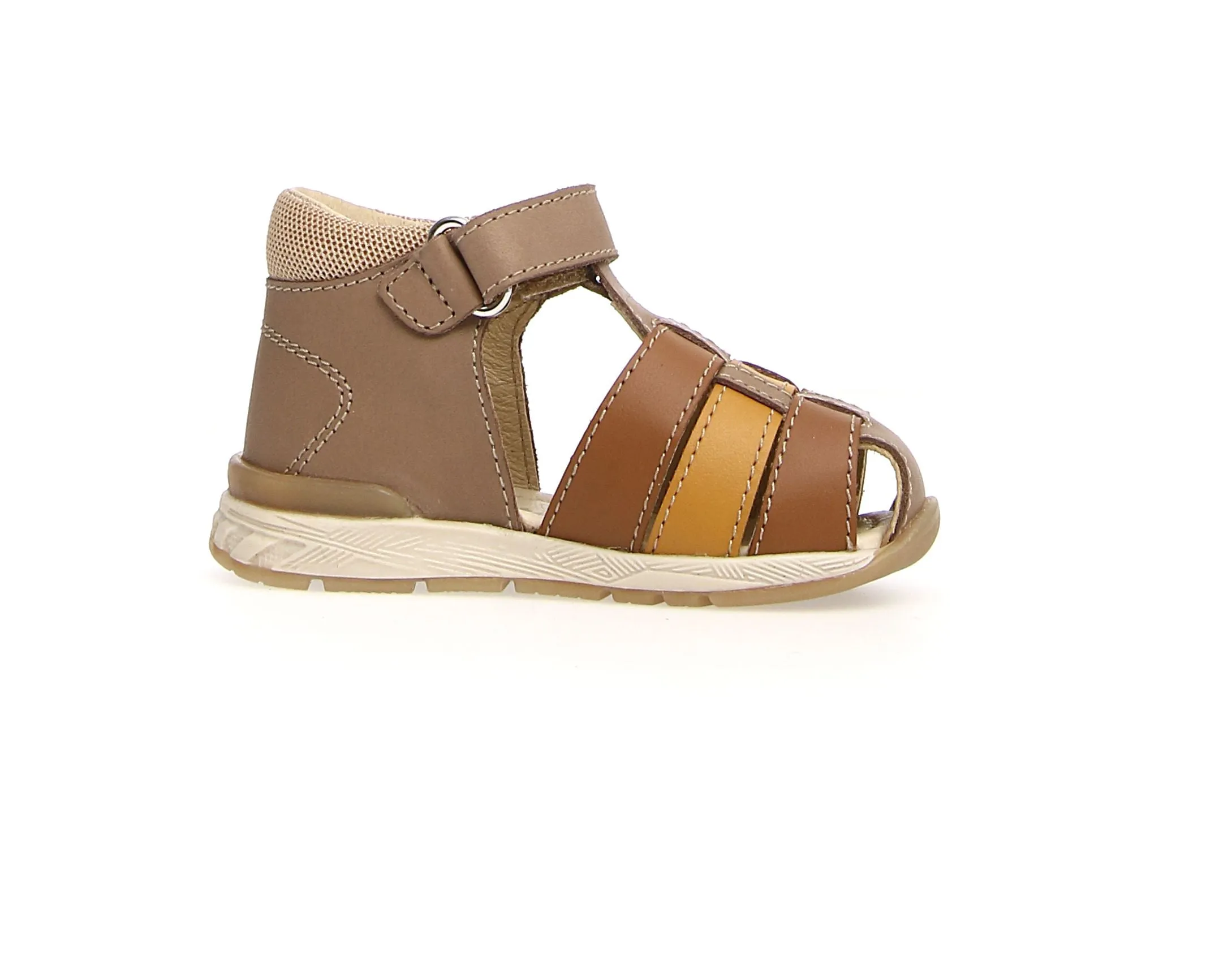 Falcotto Acry Boy's Semi Closed Sandals - Cognac/Sand Evening Ease Trendy Casual Footwear