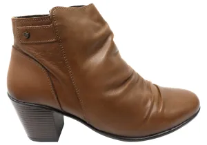 Perlatto Brooke Womens Comfortable Leather Ankle Boots Made In Brazil Smart Design Padded Interior Cold Weather Commuter