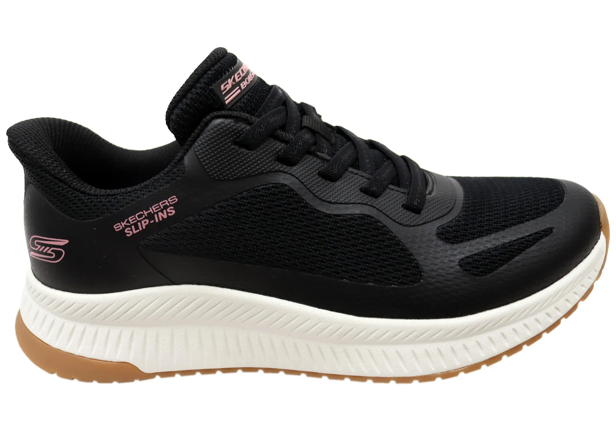 Sole Soft Skechers Womens Slip Ins BOBS Squad 4 Staple Look Comfortable Shoes