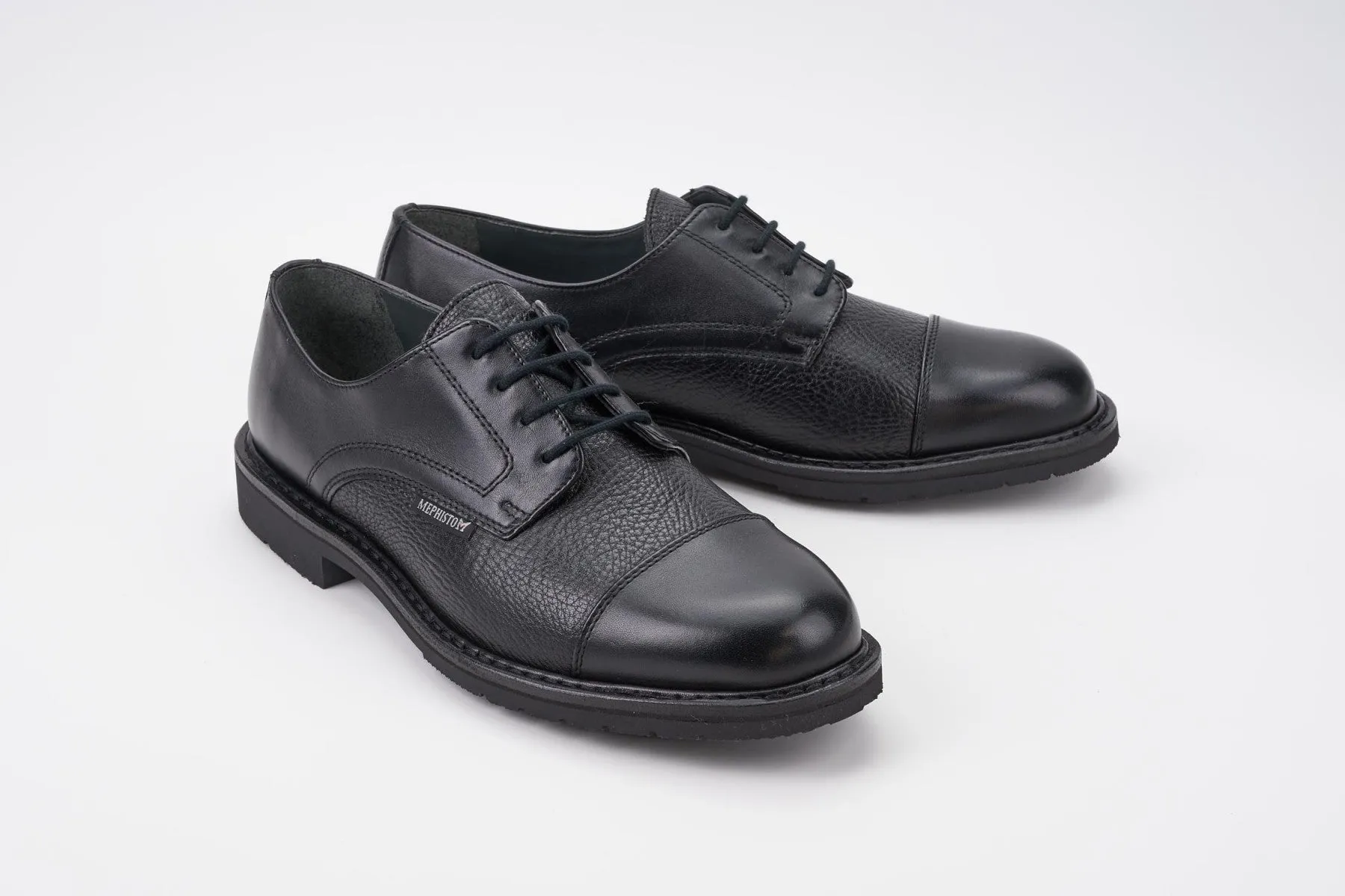 Silent Luxe Rubber Sole Melchior - Black Smooth /Pebble Grain 9000/400