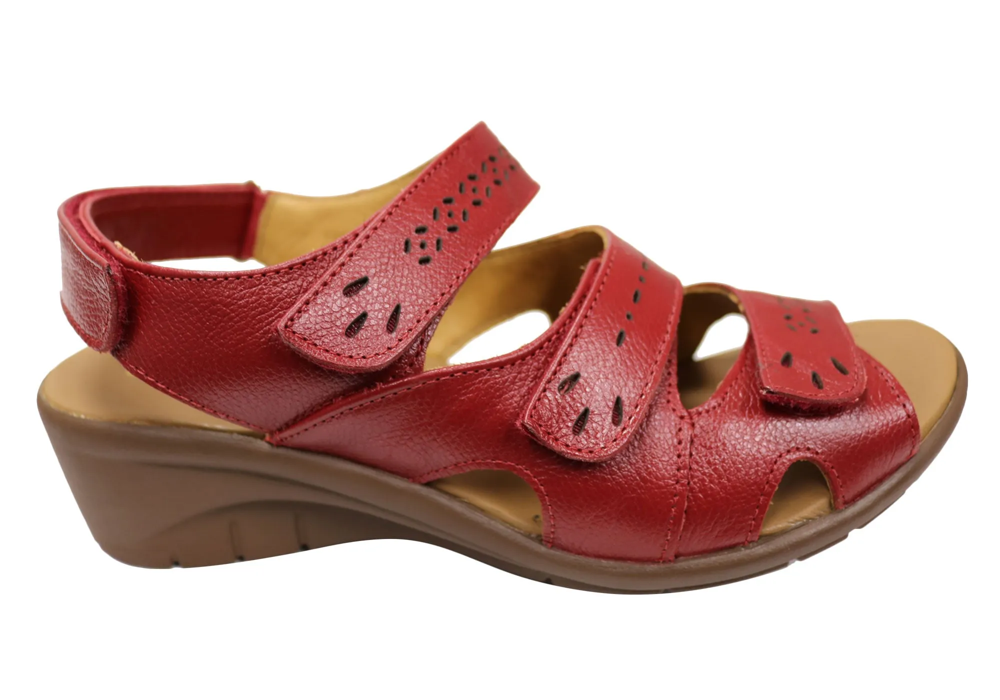 Opananken Katrina Womens Comfortable Brazilian Leather Sandals Trail Ready Soft Support