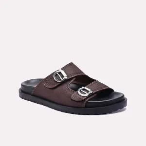 Brown Casual Slippers For Men 0151148 Firm Enhanced grip