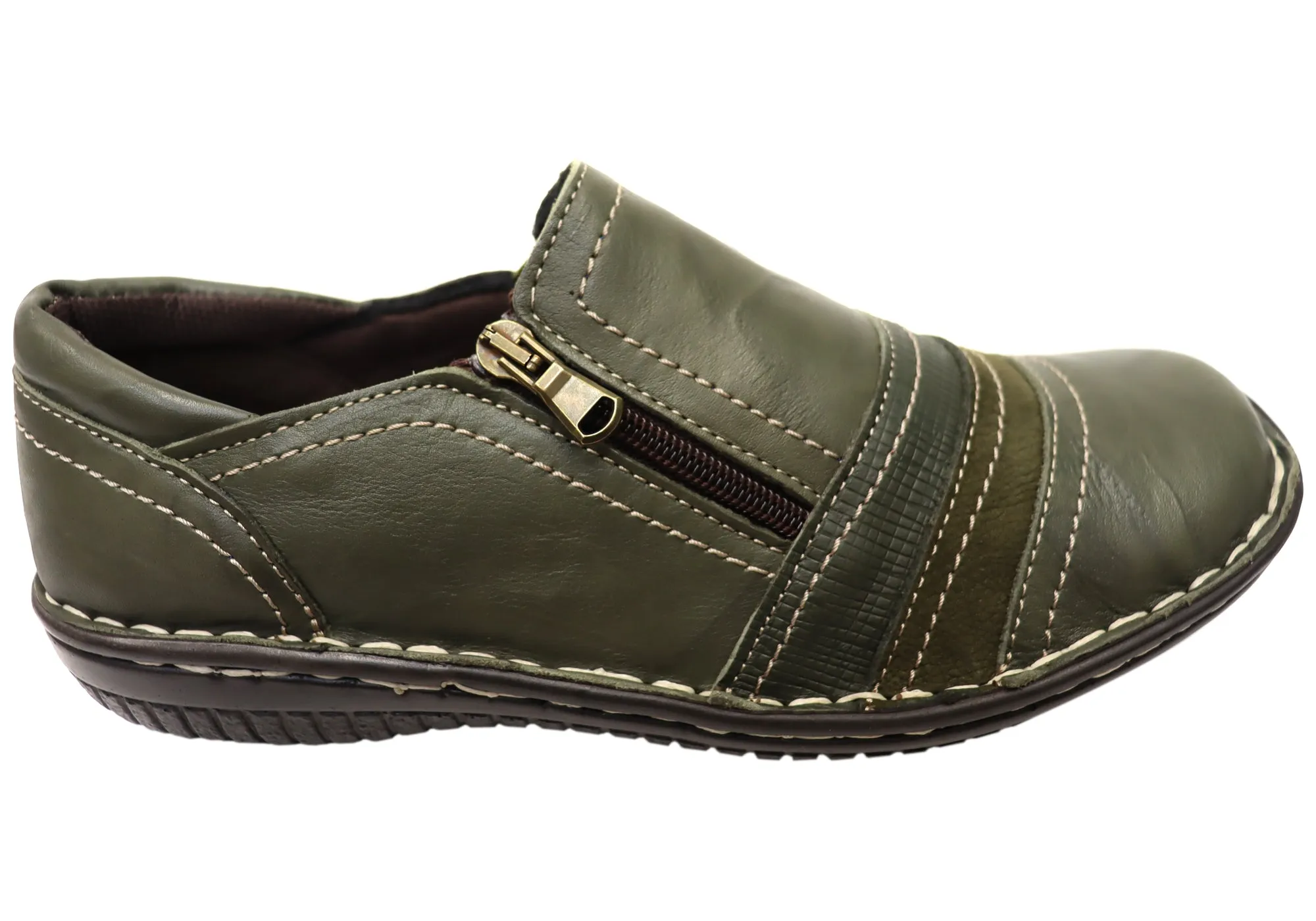 Soft Cabello Comfort Womens 5849-27 Leather Shoes Made In Turkey