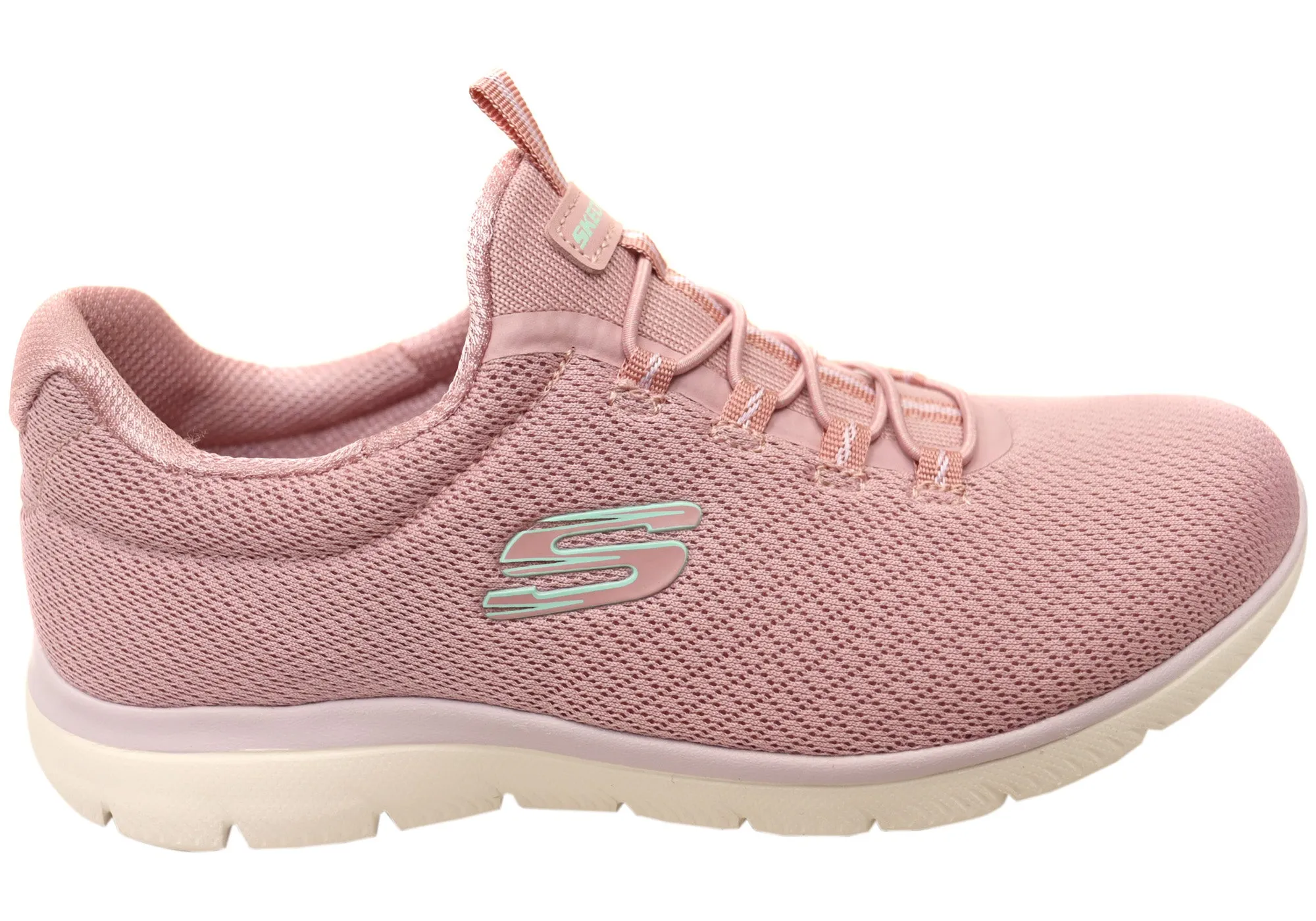 Breathable mesh Skechers Womens Summits Summer Blush Comfortable Slip On Shoes