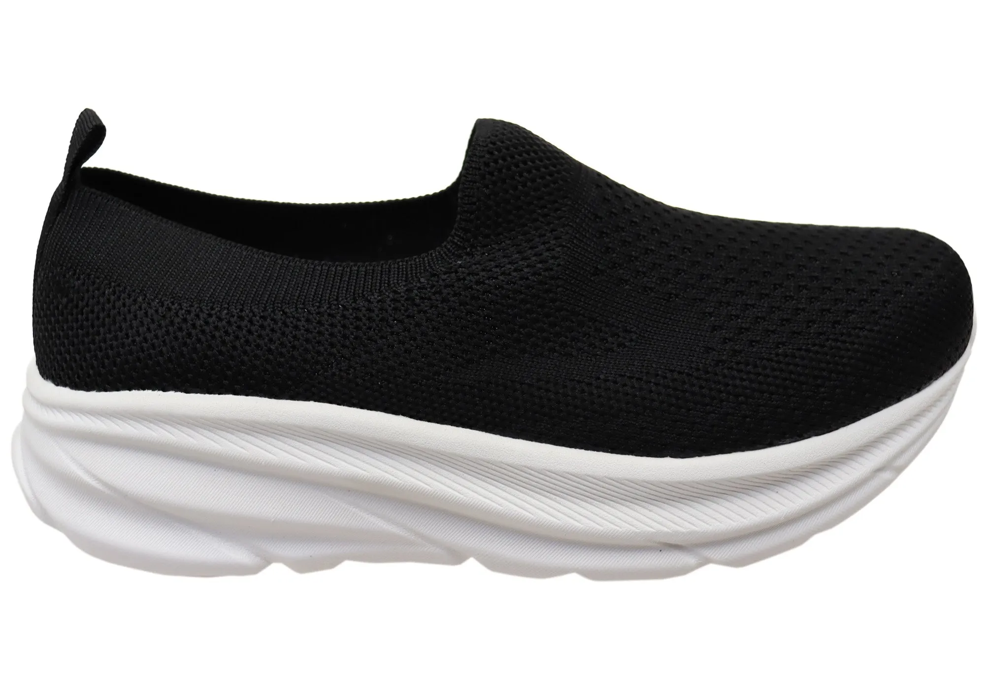 Breath Grip Durable Rubber Compound Kroten Womens Travelwalker Rise Slip On Wide Width Walking Shoes