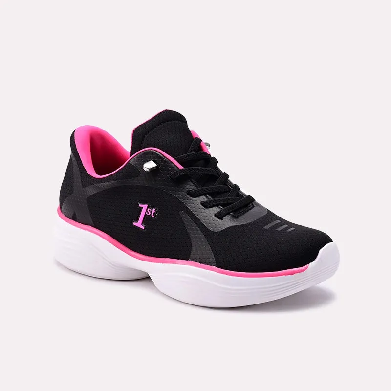 Womens Black Sneakers 0440856 Ergonomic Last Design