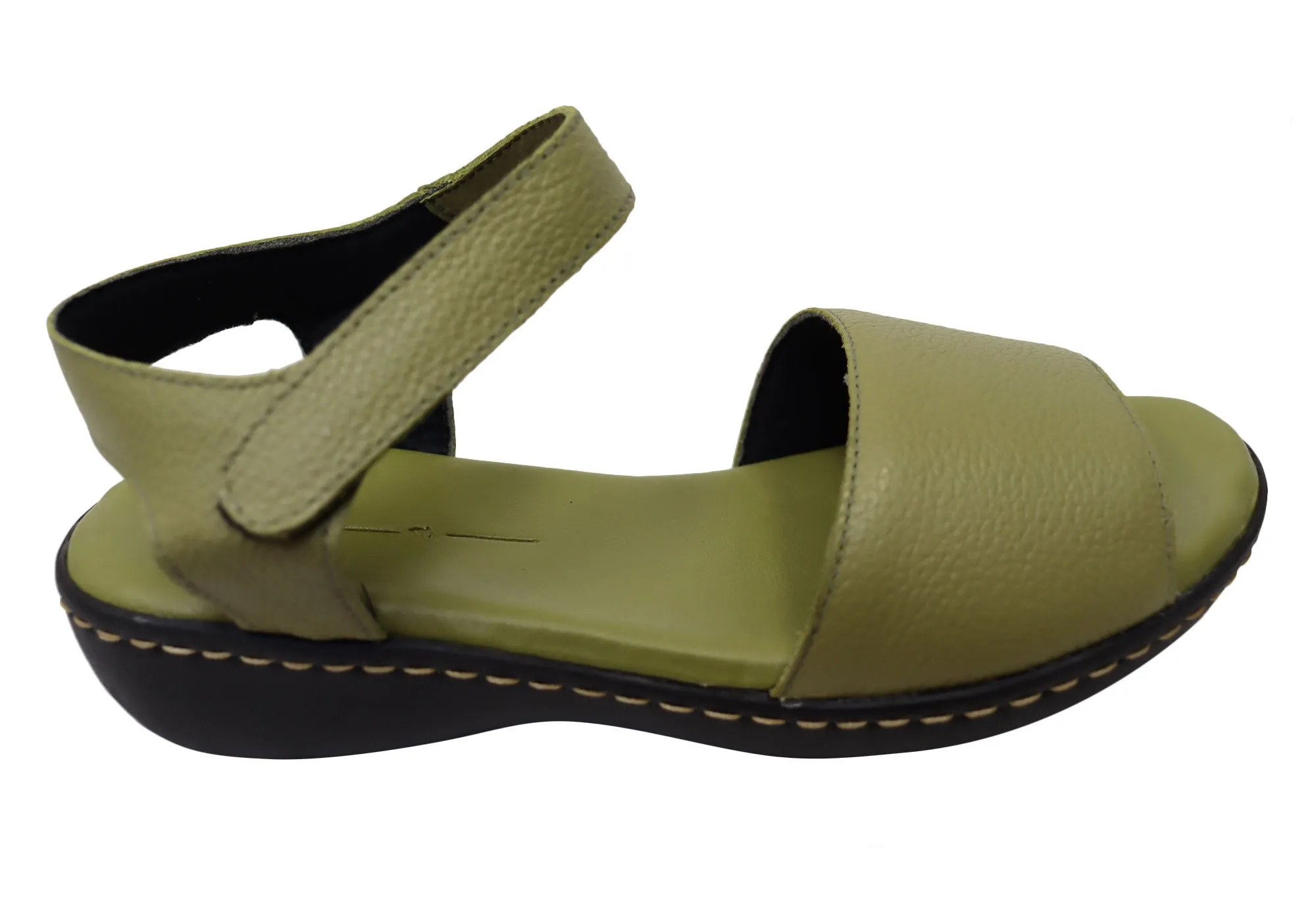Synthetic Seamless Look Via Paula Greta Womens Brazilian Comfortable Leather Sandals