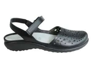 Social Walk Naot Arataki Womens Closed Toe Orthotic Friendly Leather Flat Sandals