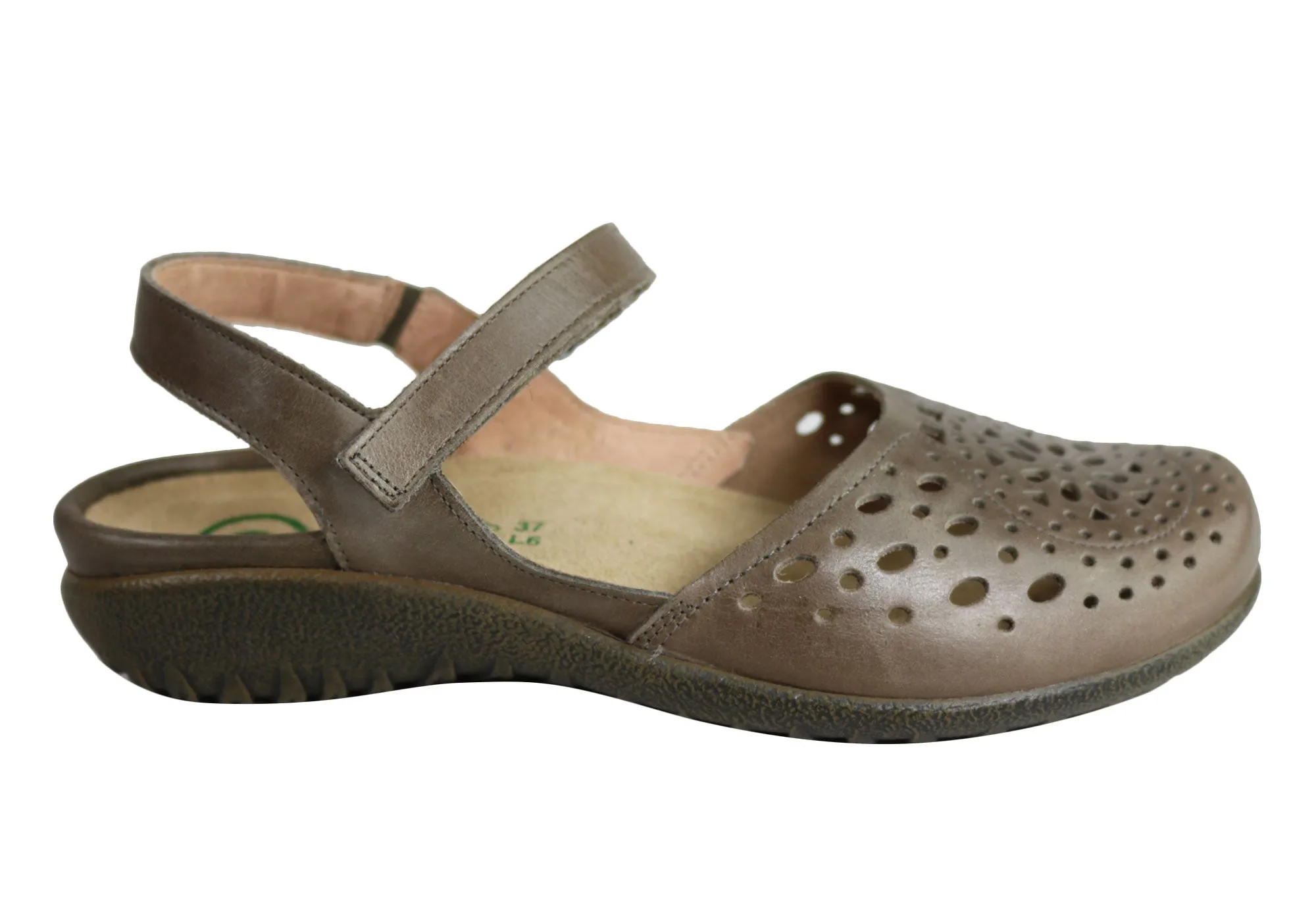 Light Walk Summer Ease Naot Arataki Womens Closed Toe Orthotic Friendly Leather Flat Sandals