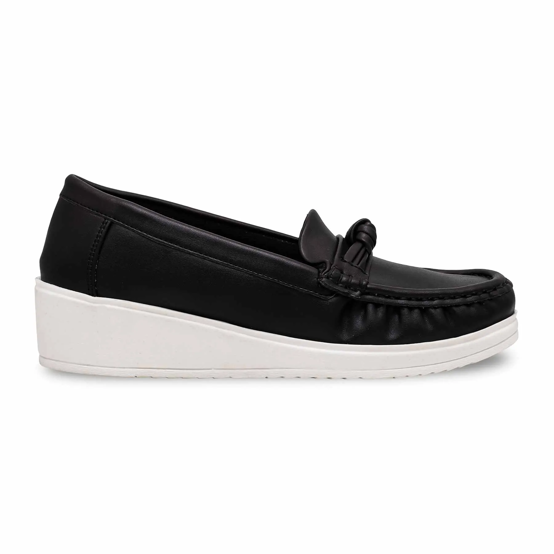 Rubber   sole Mint Cool Black Moccasin WN4344