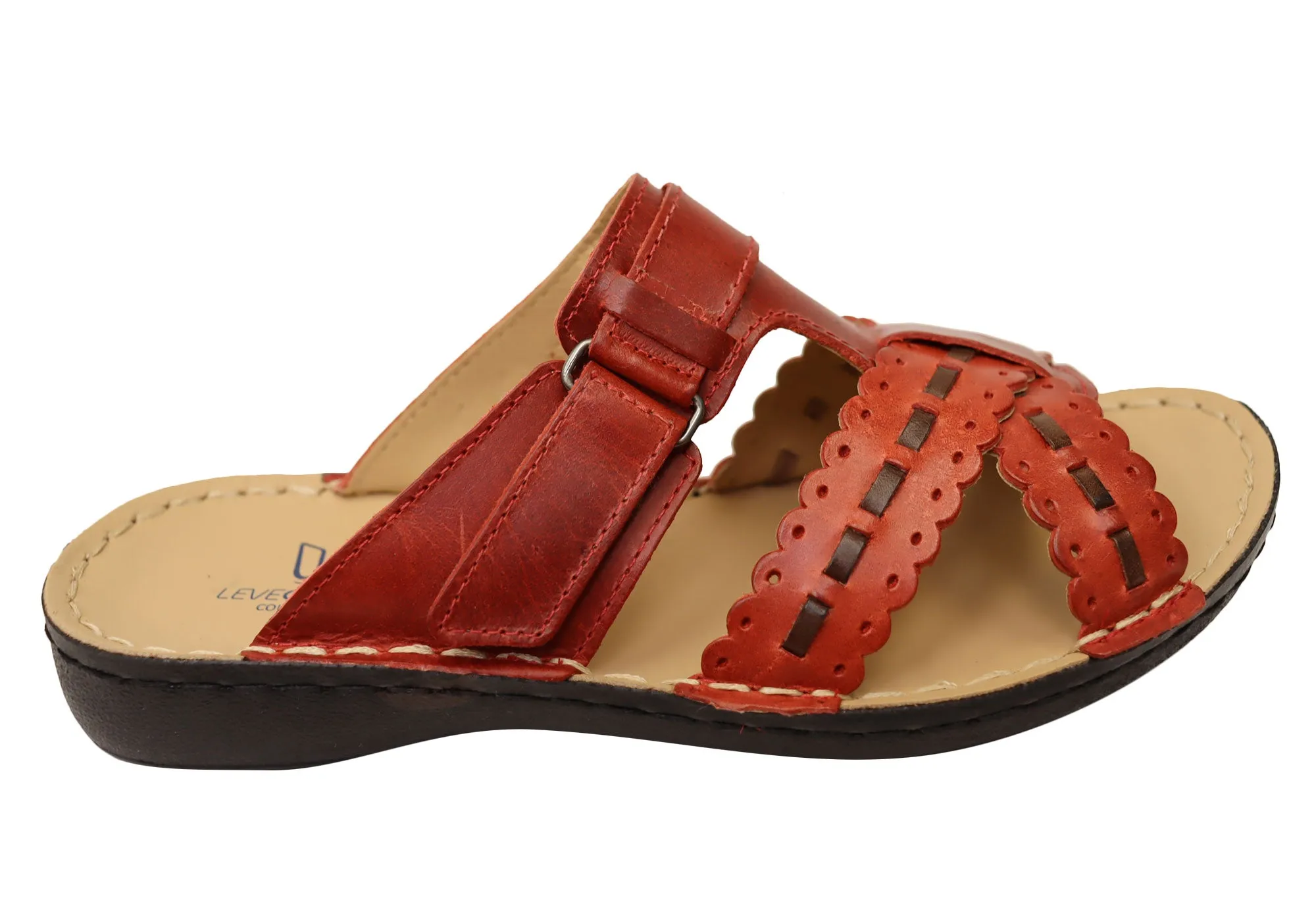 Heel Ease Supportive Outdoor Footwear Levecomfort Lesley Womens Brazilian Comfortable Leather Slides Sandals