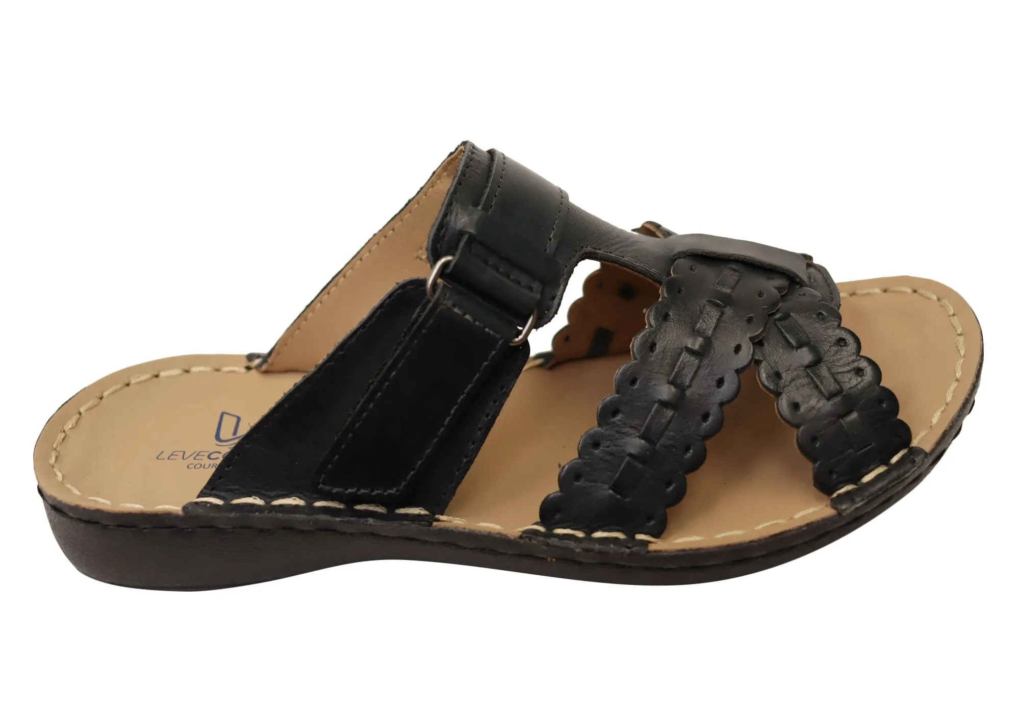 Comfy Strap Levecomfort Lesley Womens Brazilian Comfortable Leather Slides Sandals
