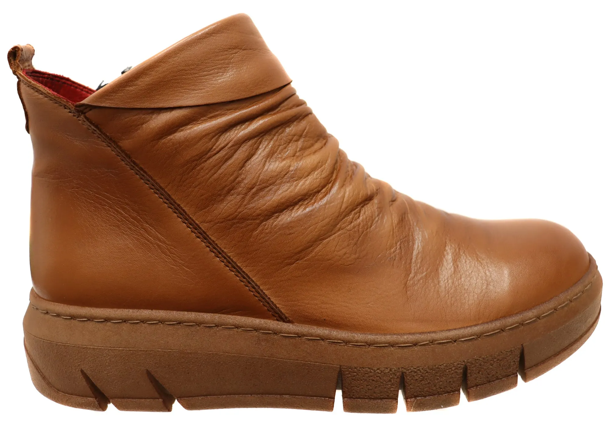Orizonte Tempo Womens European Comfort Leather Ankle Boots Durable Shell All Day Worker
