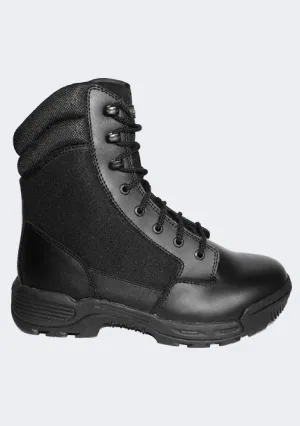 Tracerlite Men??s 8 Inch Leather Cordura Boots Side Zip Rugged Build