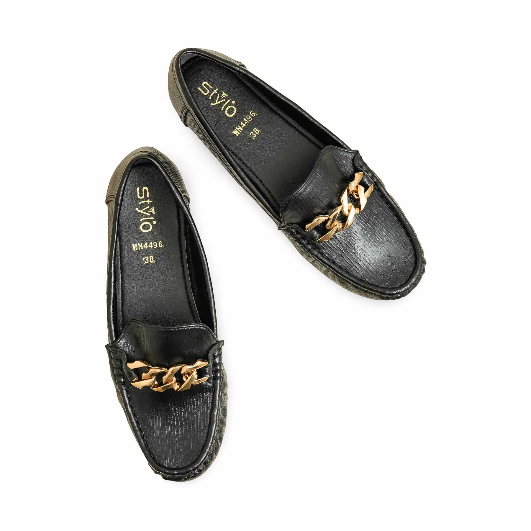 Black Moccasin WN4496 Ventilated Holes